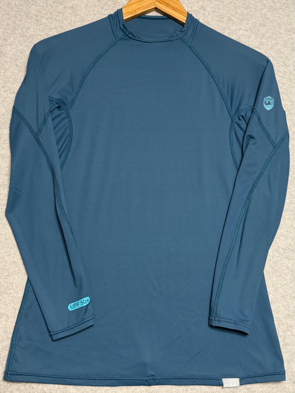 NRS Women’s XL HydroSilk Long Sleeve Rash Guard UPF 50 Teal Paddling